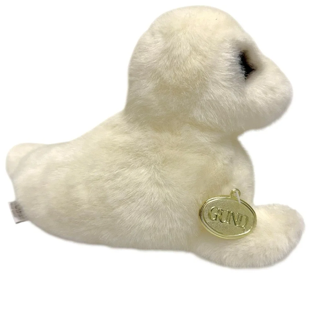Vintage 1986‎ Gund White Seal Pup Phineas Stuffed Animal Plush Toy 10